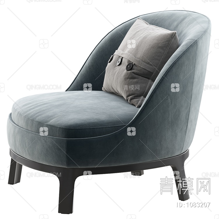 英式休闲单椅3D模型下载【ID:1083207】