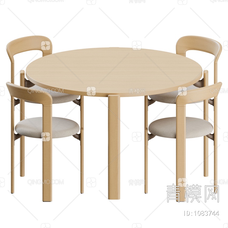 桌椅组合3D模型下载【ID:1083744】