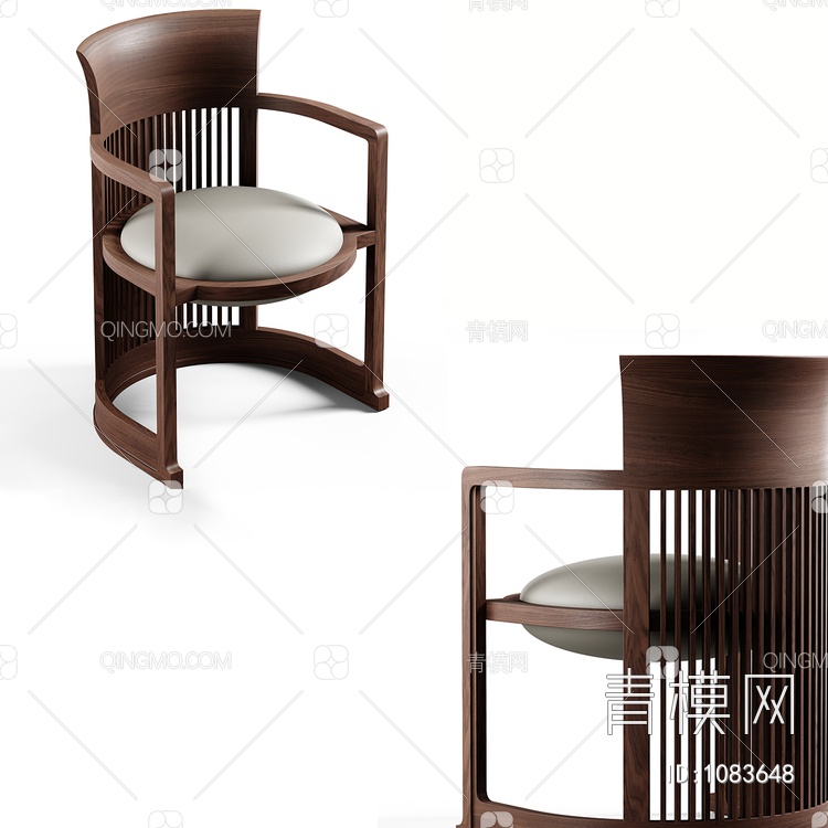皮革单椅3D模型下载【ID:1083648】