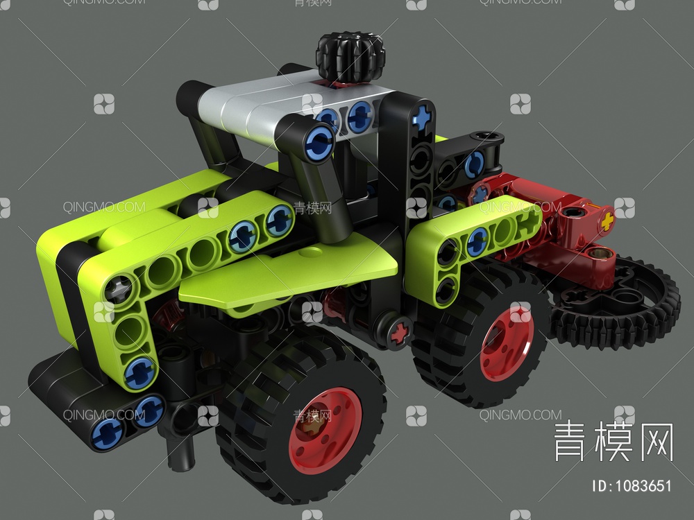 积木小卡车3D模型下载【ID:1083651】