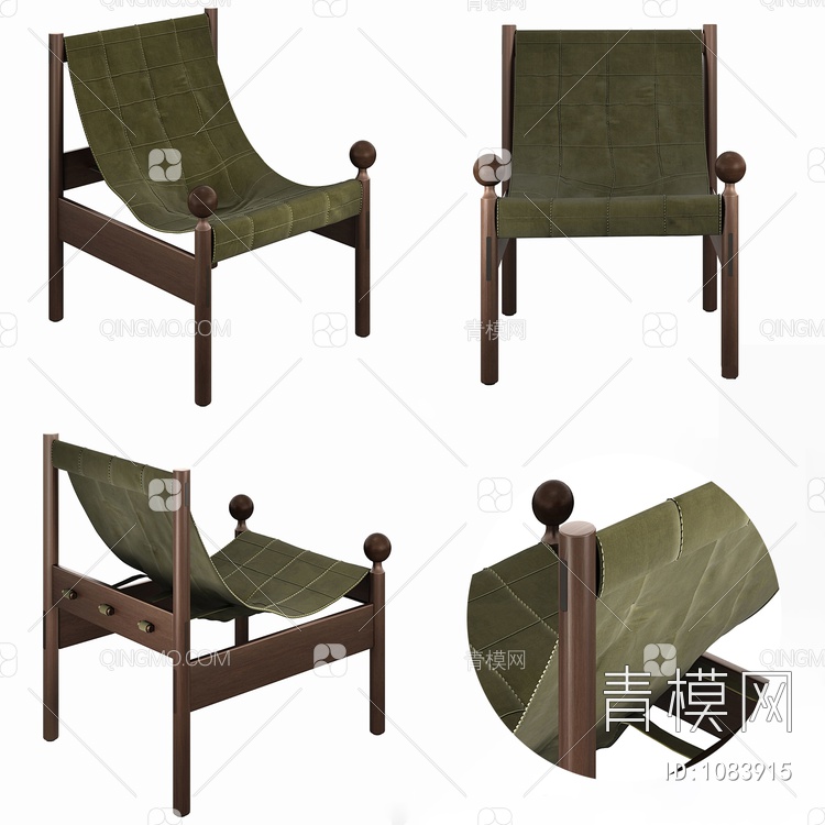 休闲单椅3D模型下载【ID:1083915】