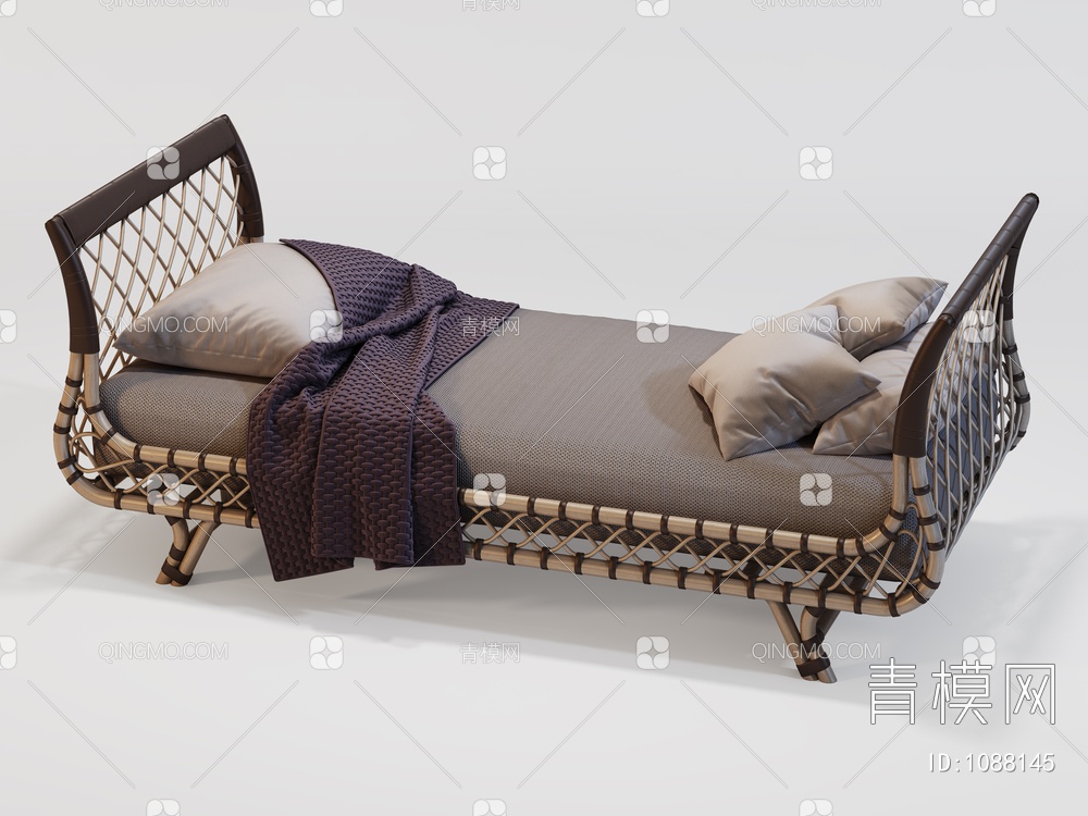 沙发凳 床尾凳组合3D模型下载【ID:1088145】