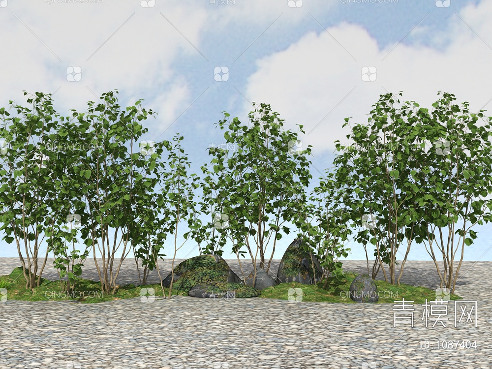 树 景观树3D模型下载【ID:1087404】