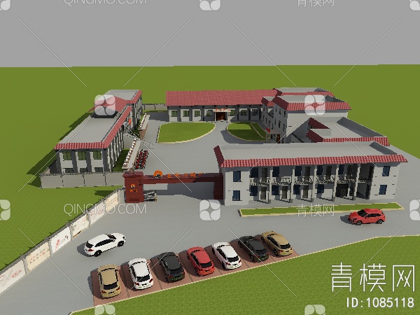 办公楼建筑3D模型下载【ID:1085118】