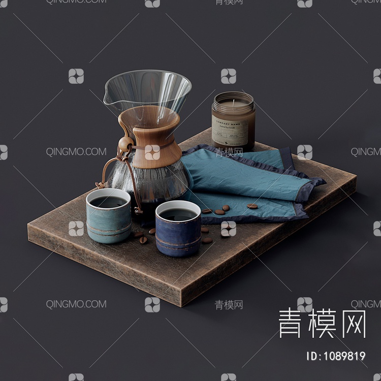 咖啡桌摆件组合3D模型下载【ID:1089819】