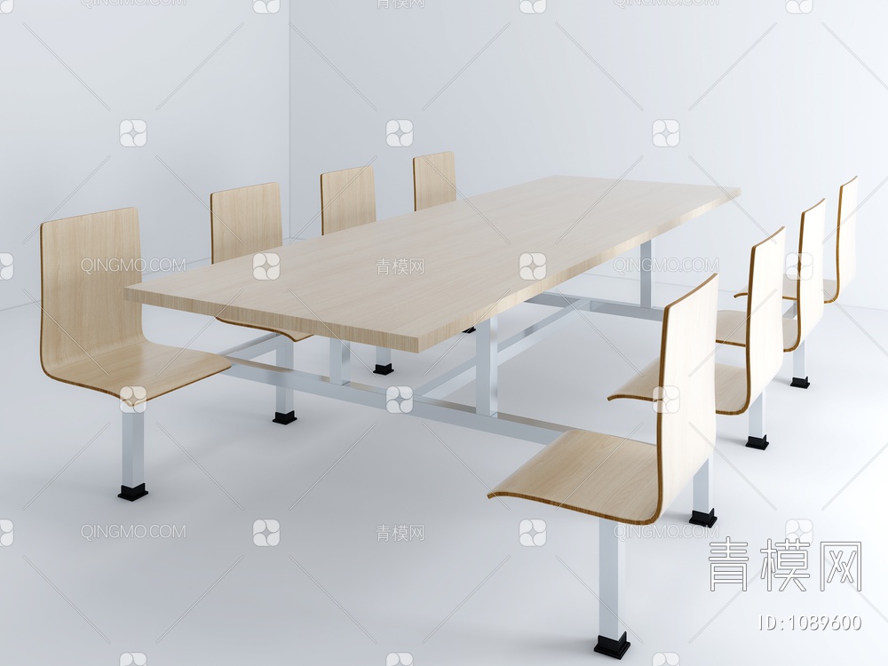 连体餐椅3D模型下载【ID:1089600】
