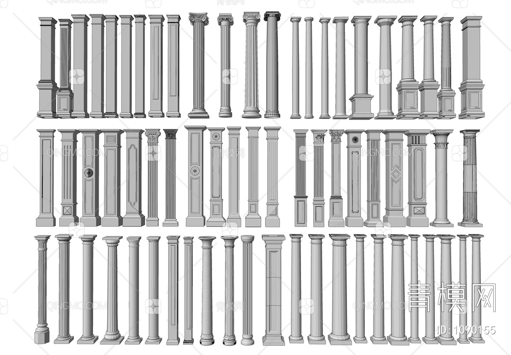 罗马柱SU模型下载【ID:1090155】