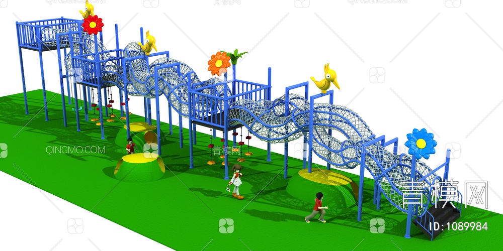 网龙，攀爬，儿童滑梯3D模型下载【ID:1089984】