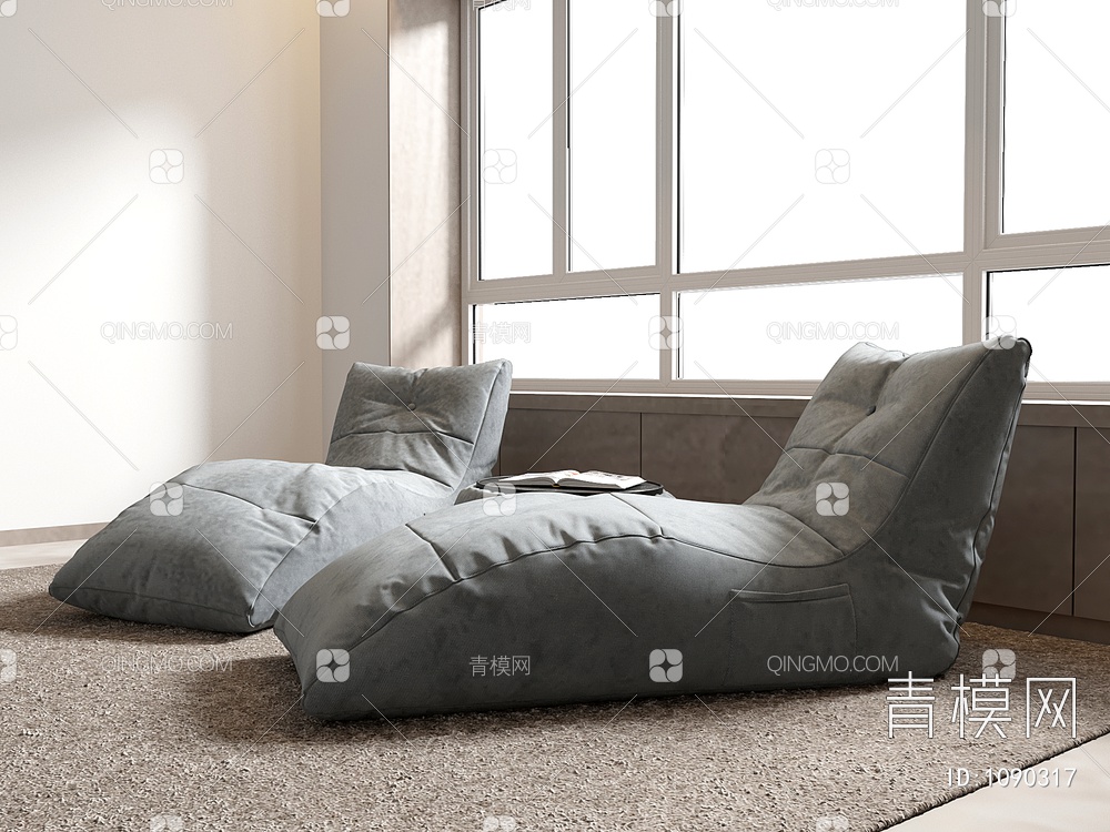 单人懒人沙发3D模型下载【ID:1090317】