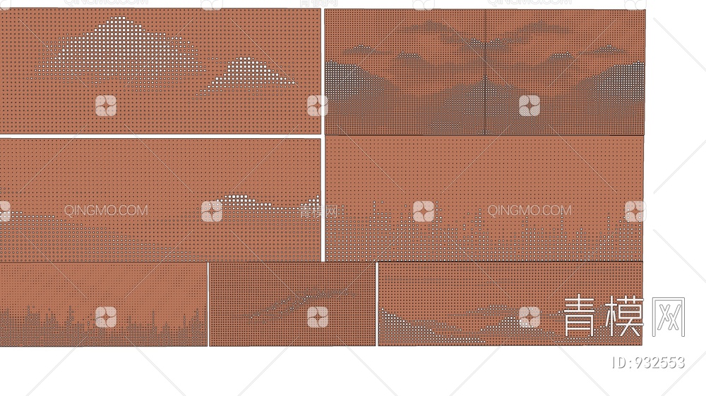 穿孔吧板SU模型下载【ID:932553】
