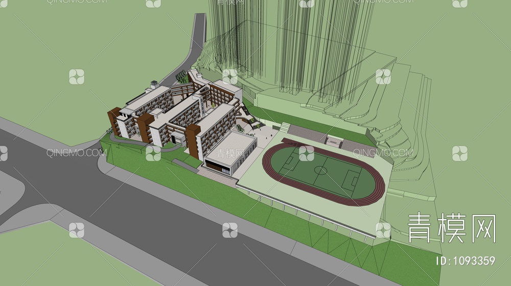 山地中小学校SU模型下载【ID:1093359】