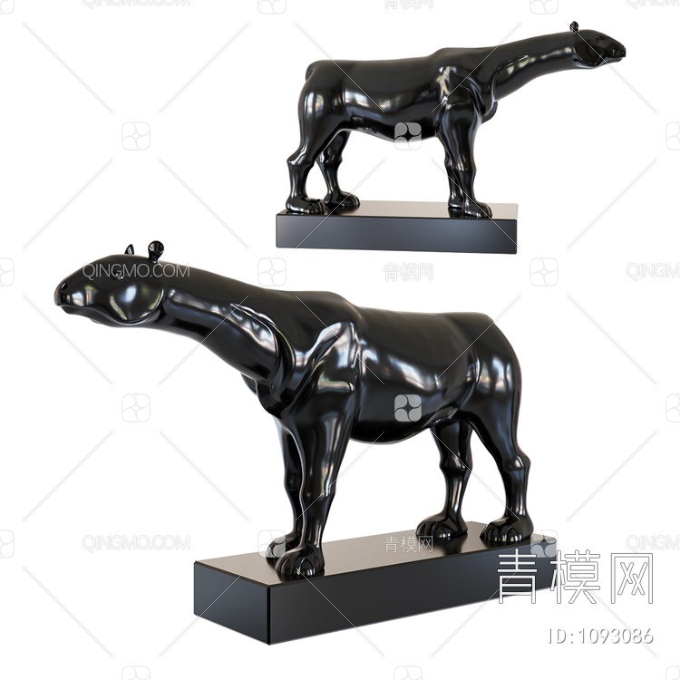 动物雕塑3D模型下载【ID:1093086】