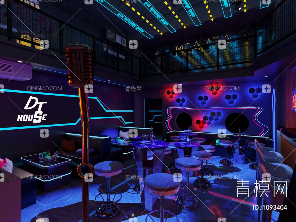 酒吧 酒吧门头 酒吧 前台 KTV酒吧 酒吧3D模型下载【ID:1093404】