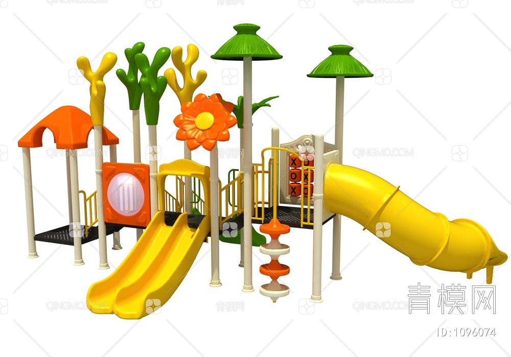 滑梯，儿童滑梯，儿童乐园3D模型下载【ID:1096074】
