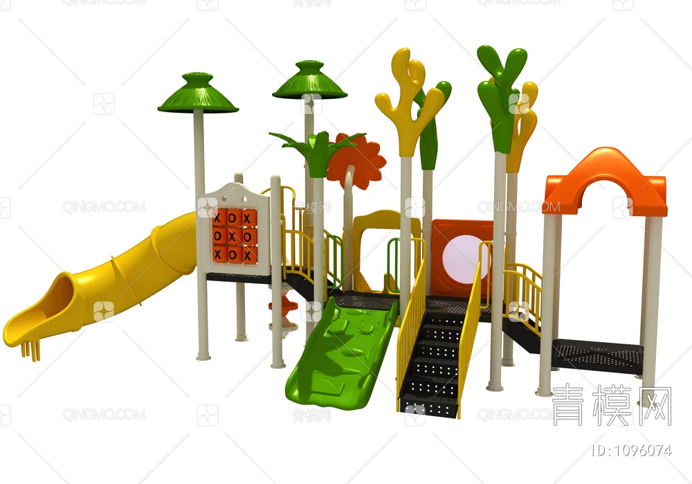 滑梯，儿童滑梯，儿童乐园3D模型下载【ID:1096074】