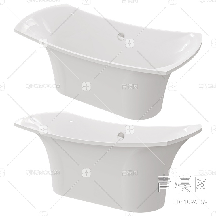 陶瓷浴缸3D模型下载【ID:1096059】