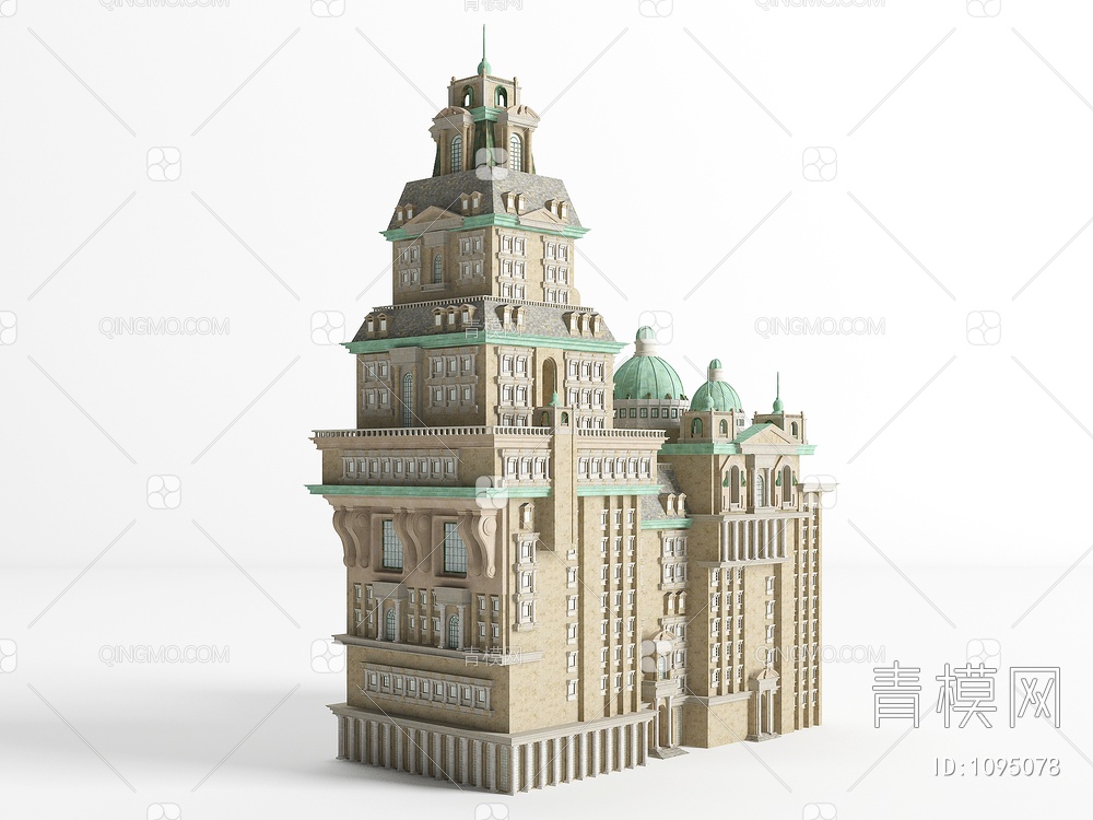 别墅城堡配楼3D模型下载【ID:1095078】