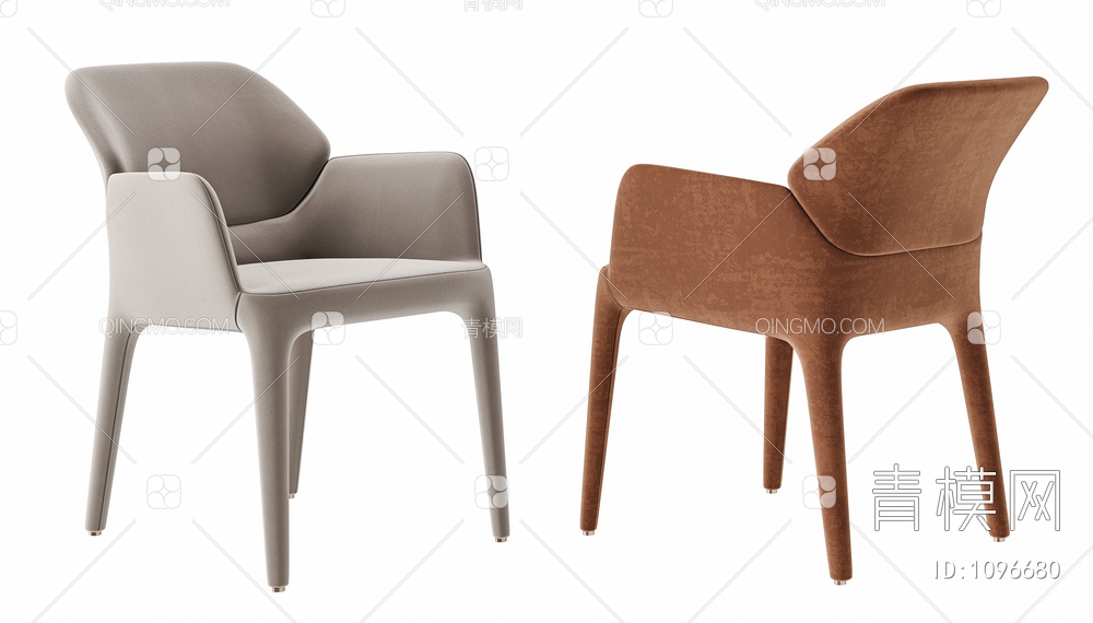布艺单椅3D模型下载【ID:1096680】
