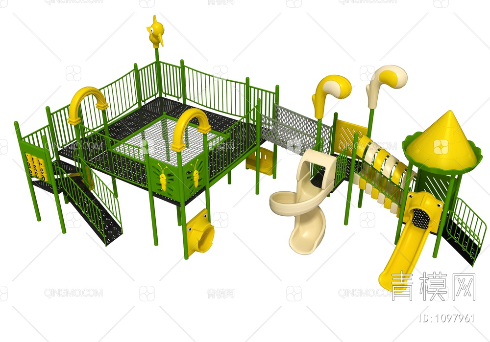 儿童滑梯，儿童设备，儿童乐园3D模型下载【ID:1097961】