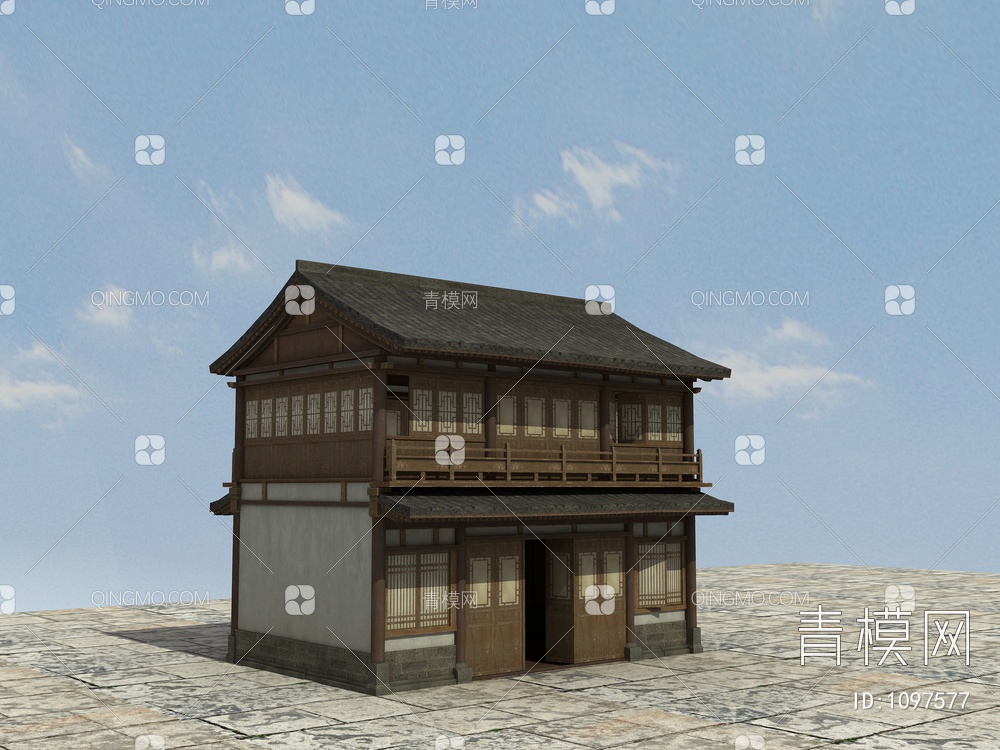 老房子、木房子、瓦房、土房、四合院3D模型下载【ID:1097577】