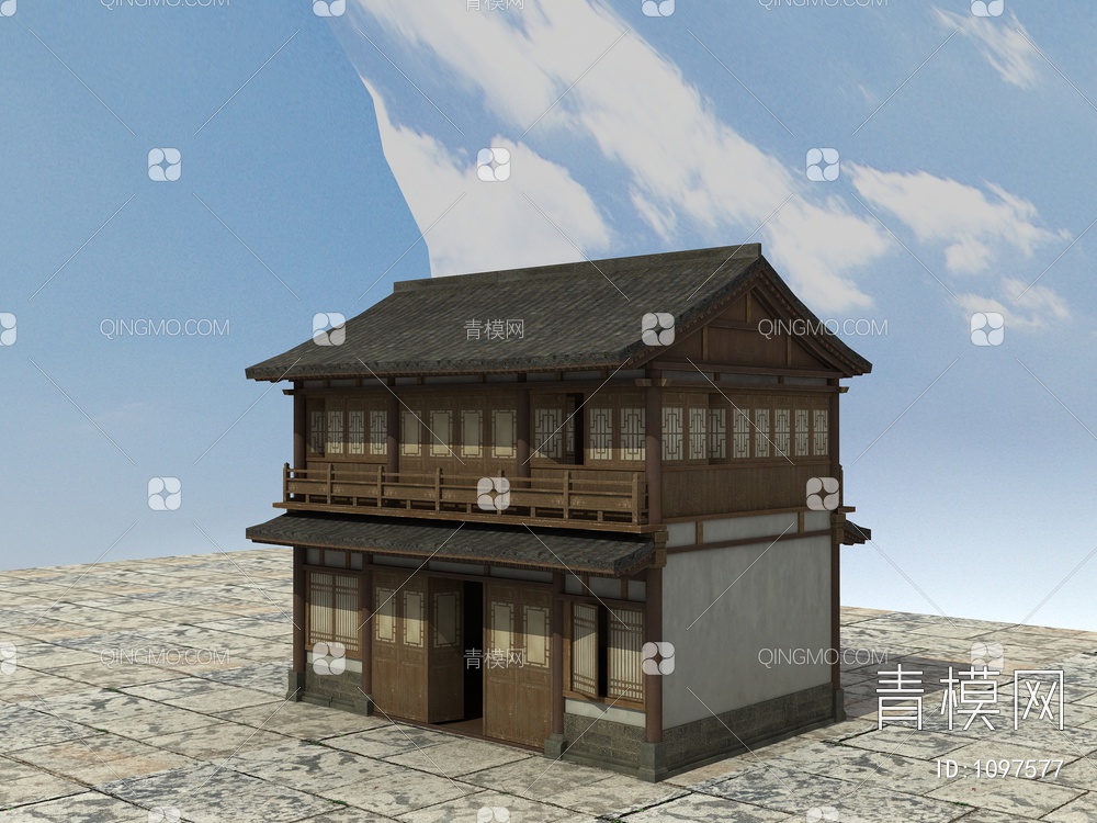 老房子、木房子、瓦房、土房、四合院3D模型下载【ID:1097577】