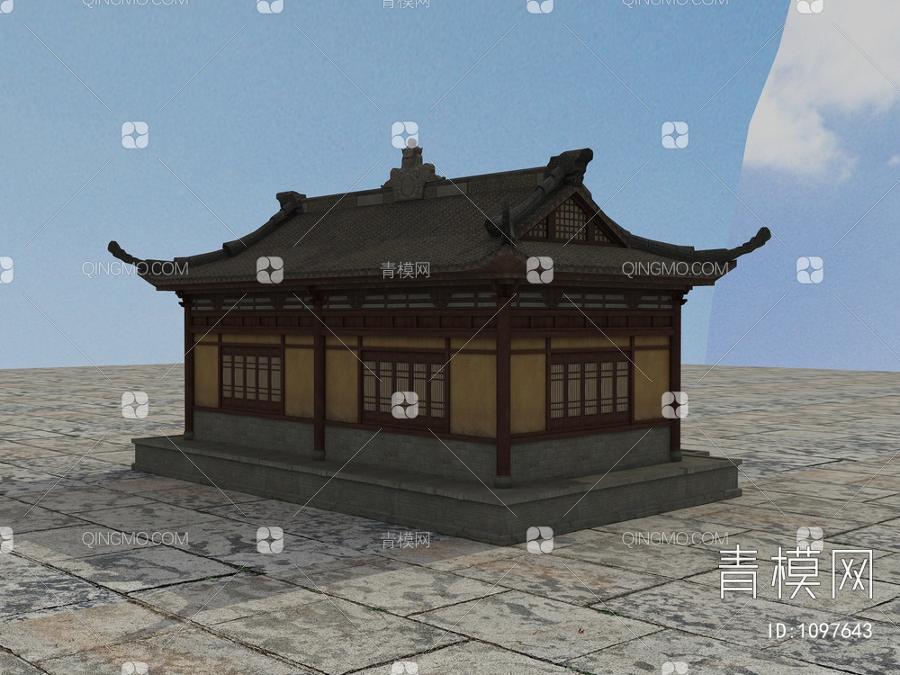 老房子、木房子、瓦房、土房3D模型下载【ID:1097643】
