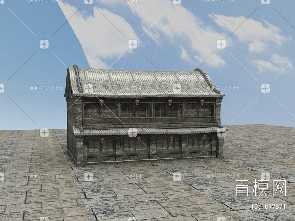 老房子、木房子、瓦房、土房3D模型下载【ID:1097871】