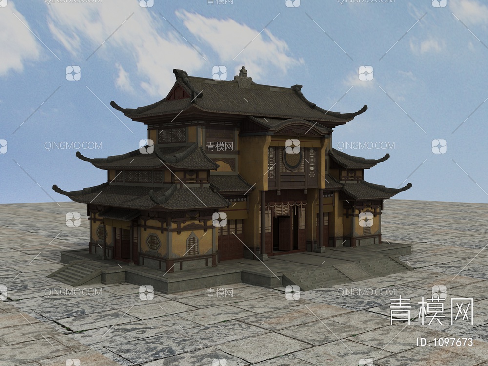 老房子、木房子、瓦房、土房3D模型下载【ID:1097673】