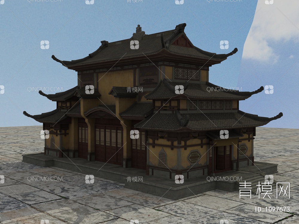 老房子、木房子、瓦房、土房3D模型下载【ID:1097673】