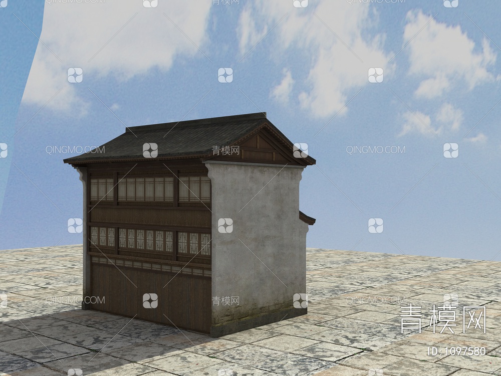 老房子、木房子、瓦房、土房、四合院3D模型下载【ID:1097580】