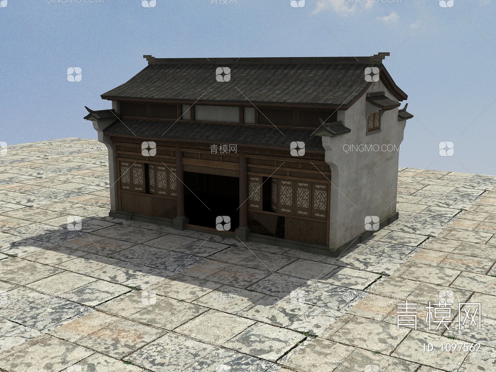 老房子、木房子、瓦房、土房、四合院3D模型下载【ID:1097562】