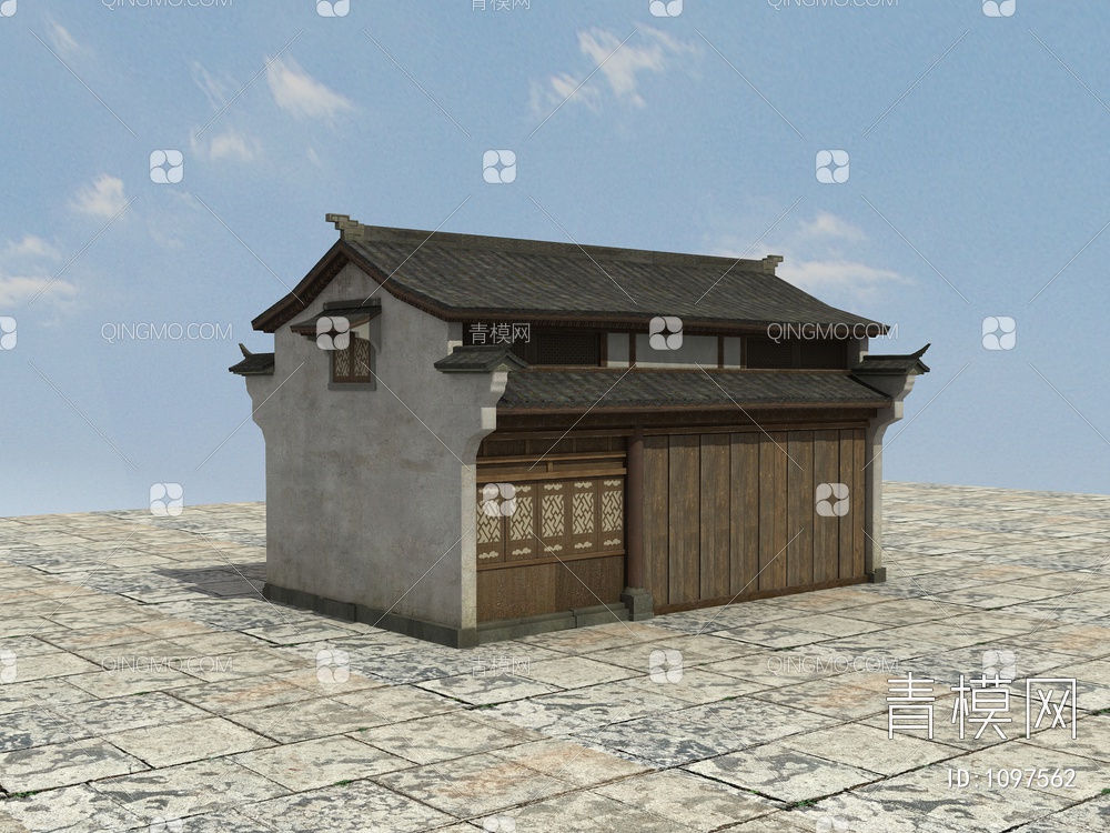 老房子、木房子、瓦房、土房、四合院3D模型下载【ID:1097562】