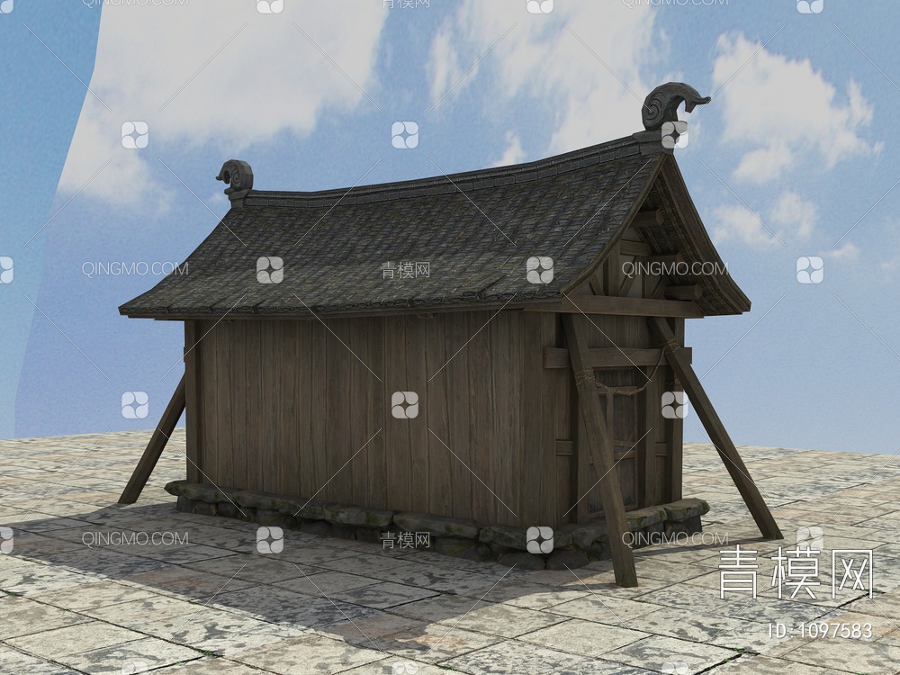 老房子、木房子、瓦房、土房3D模型下载【ID:1097583】