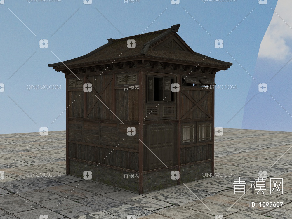 老房子、木房子、瓦房、土房3D模型下载【ID:1097607】