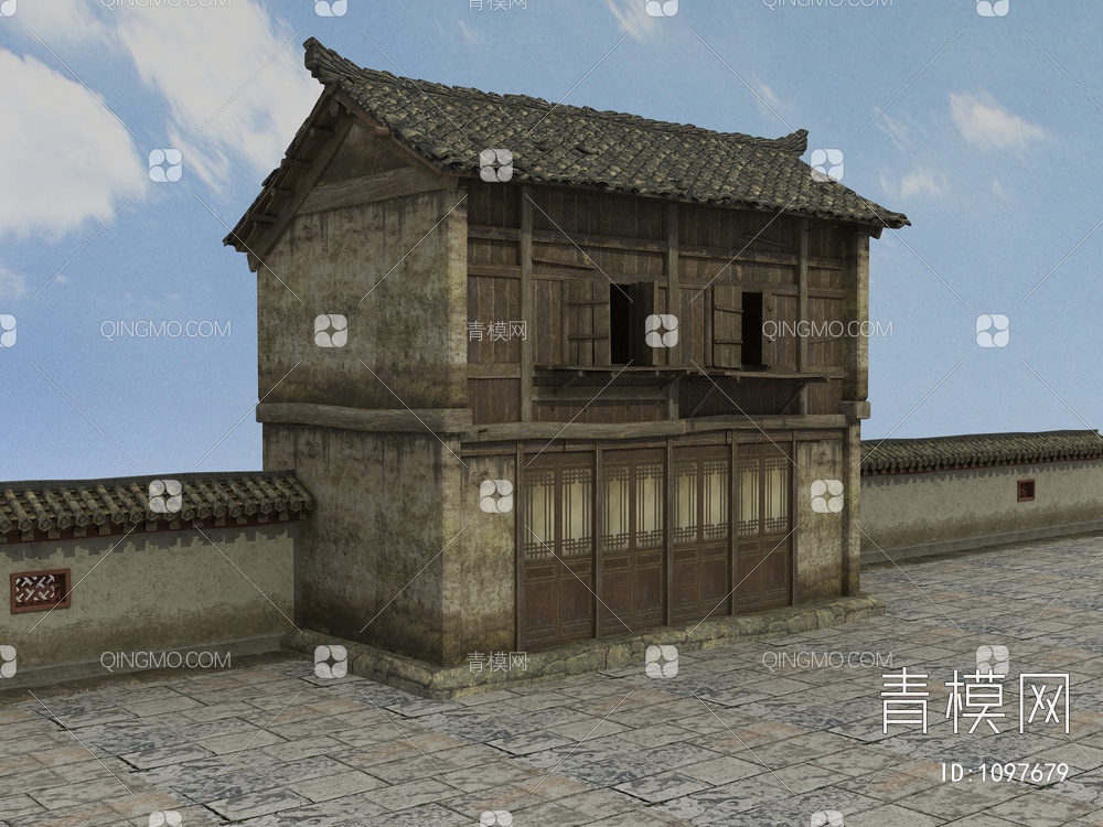 老房子、木房子、瓦房、土房3D模型下载【ID:1097679】