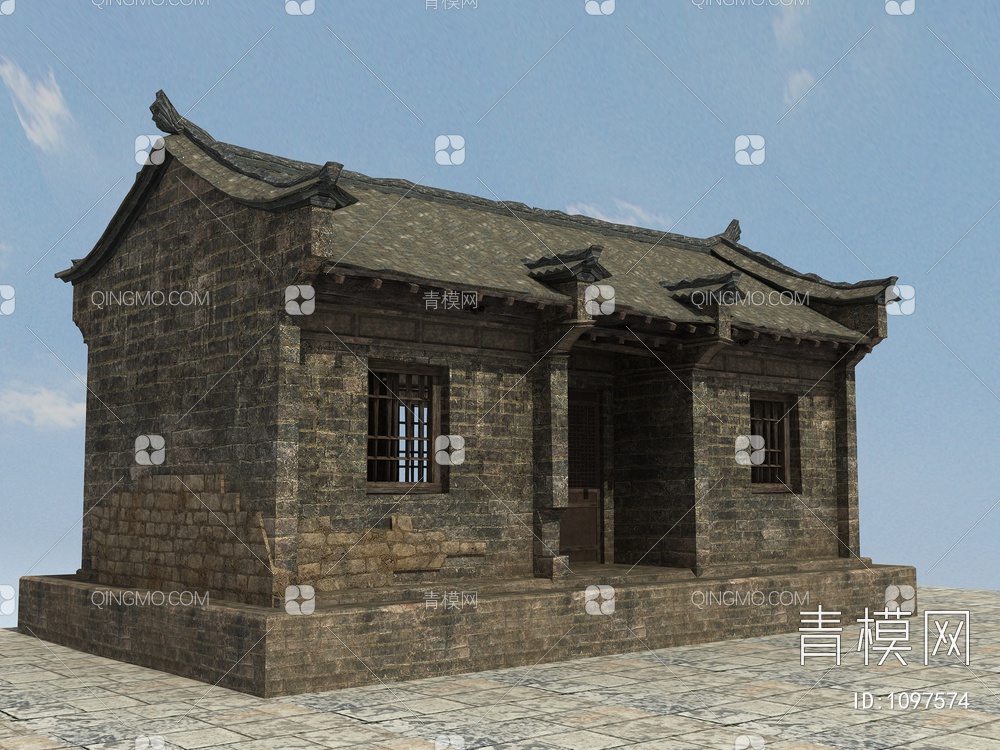 老房子、木房子、瓦房、土房、四合院3D模型下载【ID:1097574】