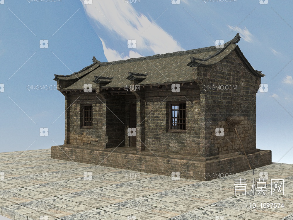 老房子、木房子、瓦房、土房、四合院3D模型下载【ID:1097574】