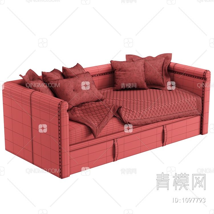 沙发床3D模型下载【ID:1097793】