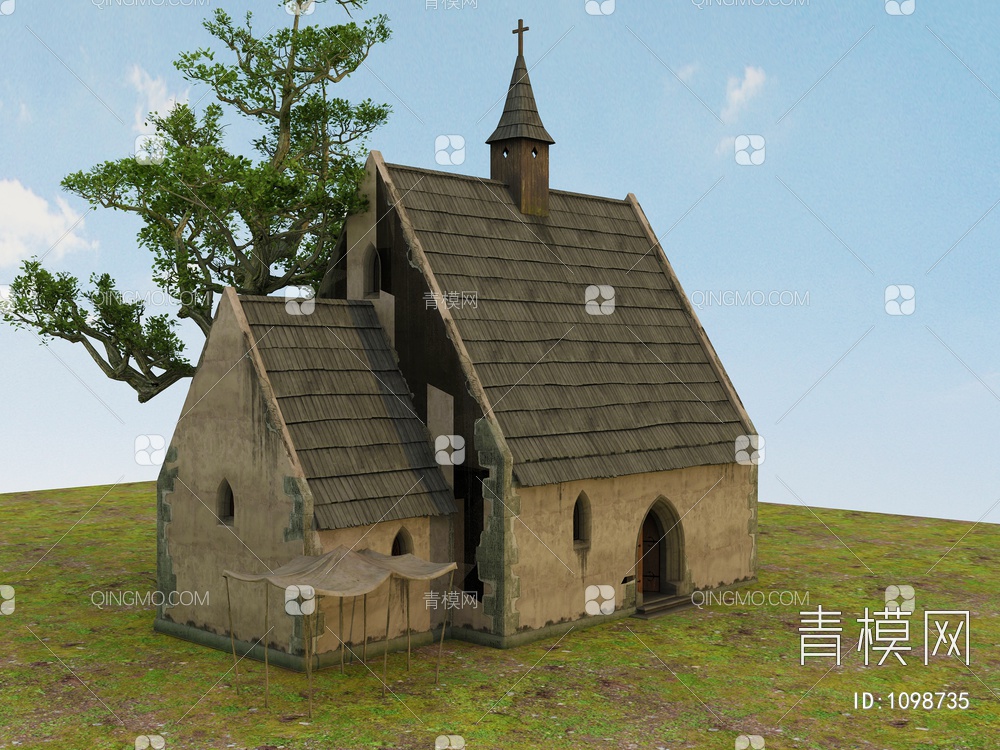 老房子、木房子、瓦房、土房、毛草房3D模型下载【ID:1098735】