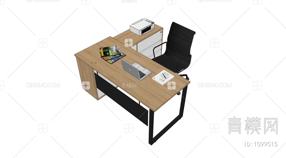 办公桌椅组合SU模型下载【ID:1099515】