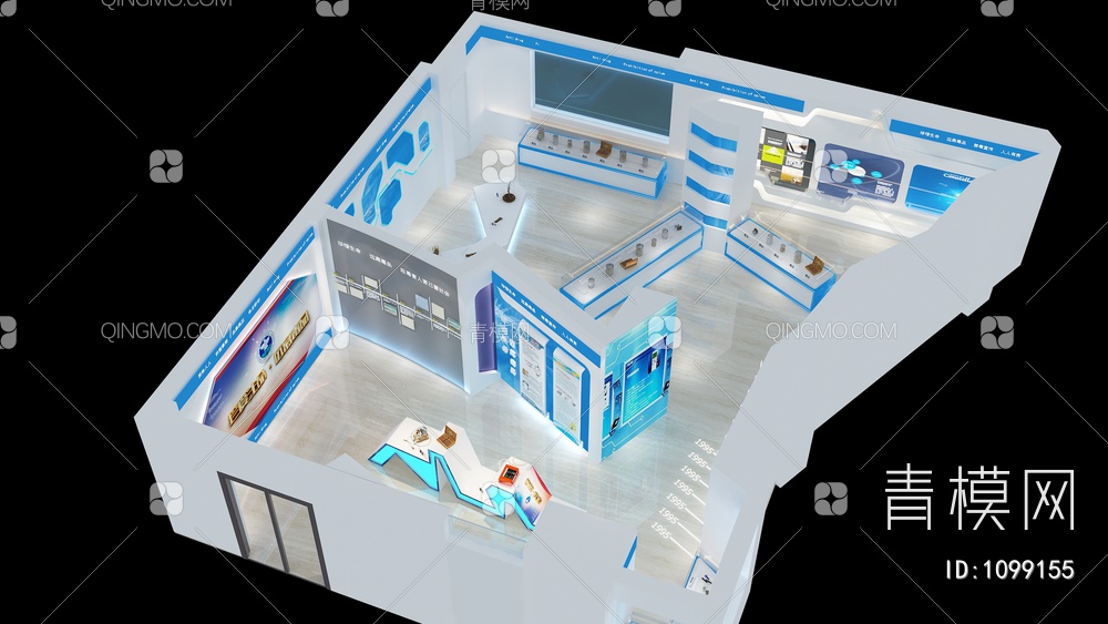 公安局禁毒展厅3D模型下载【ID:1099155】