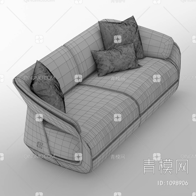 意大利双人沙发3D模型下载【ID:1098906】