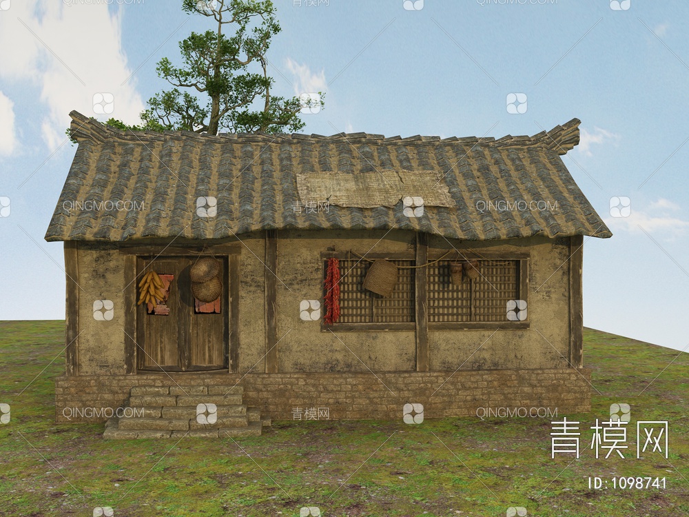 老房子、木房子、瓦房、土房3D模型下载【ID:1098741】