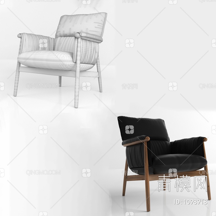 休闲单椅3D模型下载【ID:1098918】