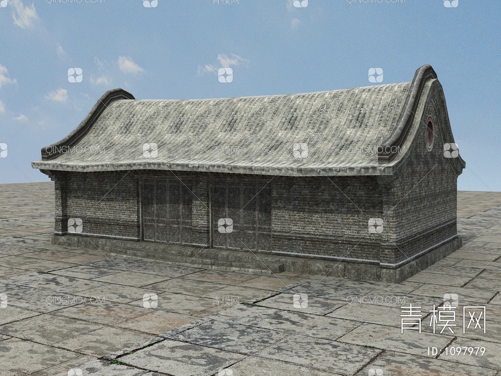 老房子、木房子、瓦房、土房3D模型下载【ID:1097979】