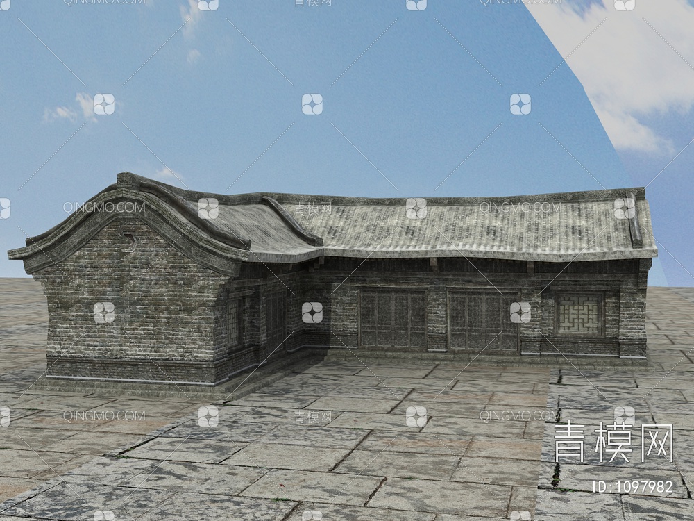 老房子、木房子、瓦房、土房3D模型下载【ID:1097982】
