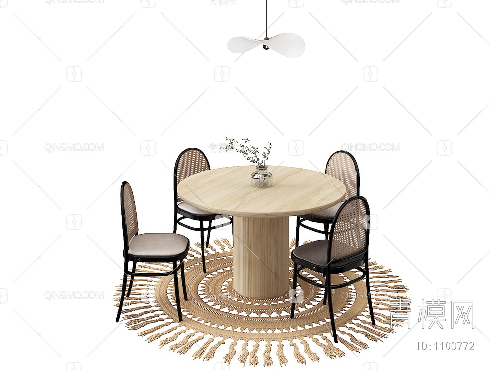 餐桌椅3D模型下载【ID:1100772】