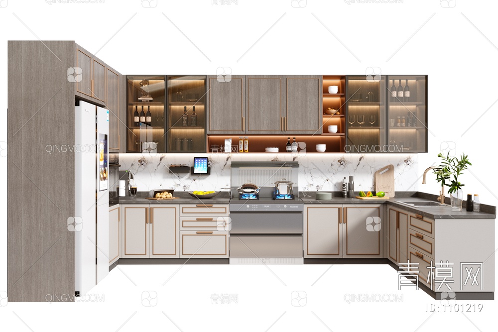 厨房橱柜3D模型下载【ID:1101219】
