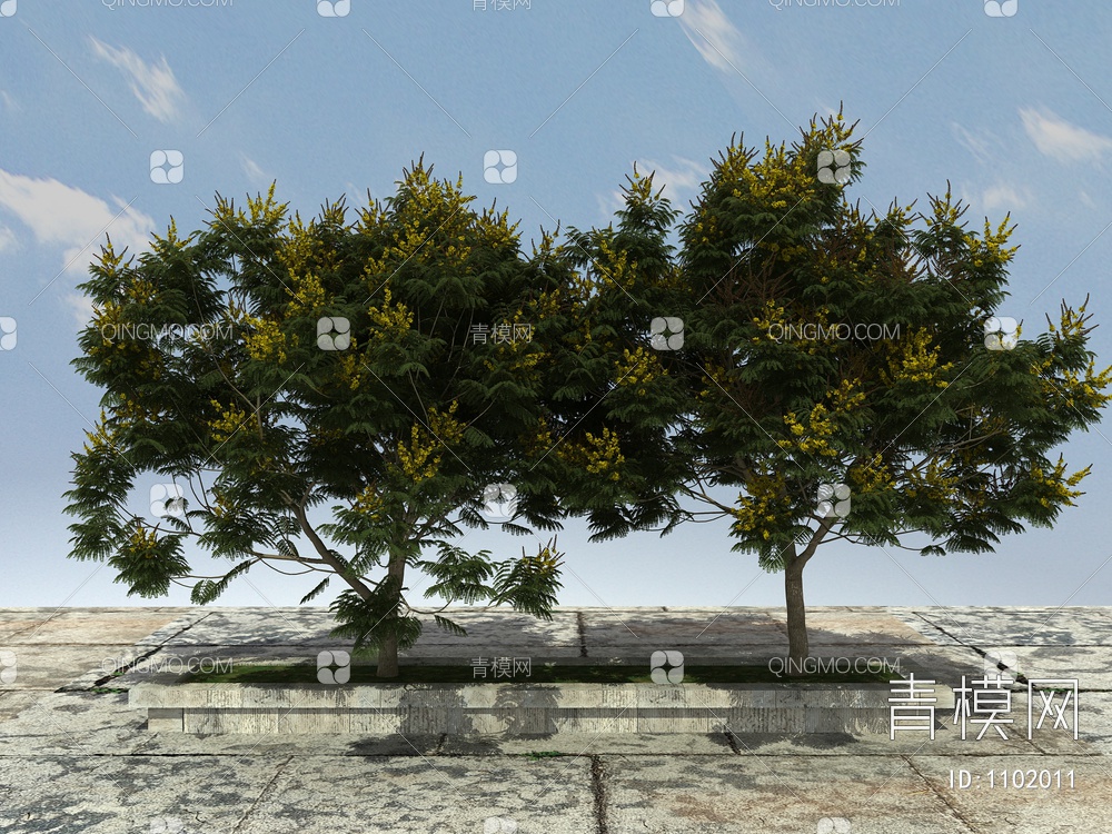 开花植物,绿化植物,景观植物,花草植物3D模型下载【ID:1102011】