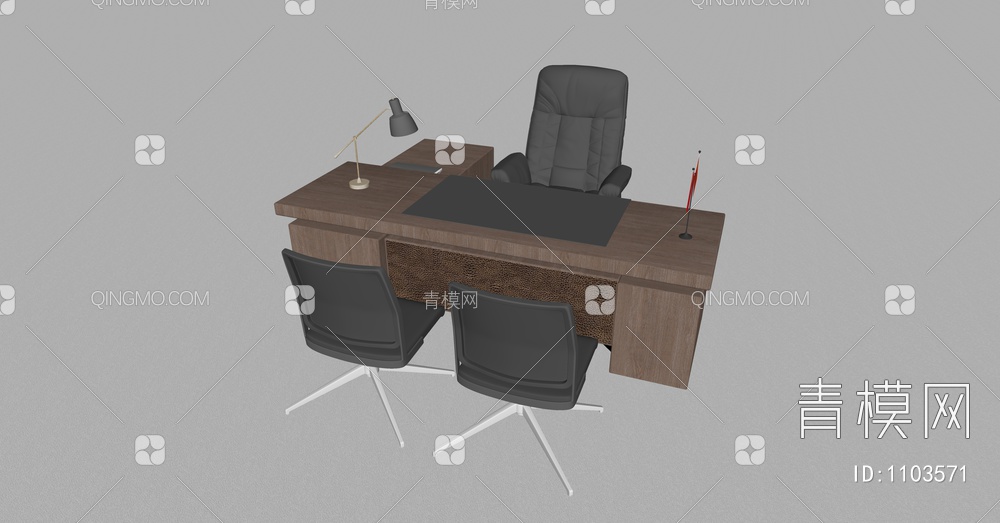 办公桌椅SU模型下载【ID:1103571】